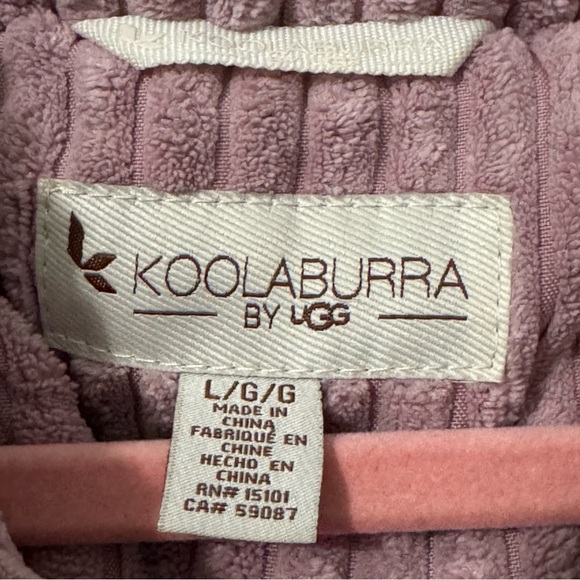 Koolaburra by UGG Short Corduroy Puffer Gorpcore Coat Large Pink Dusty Rose - Picture 5 of 8